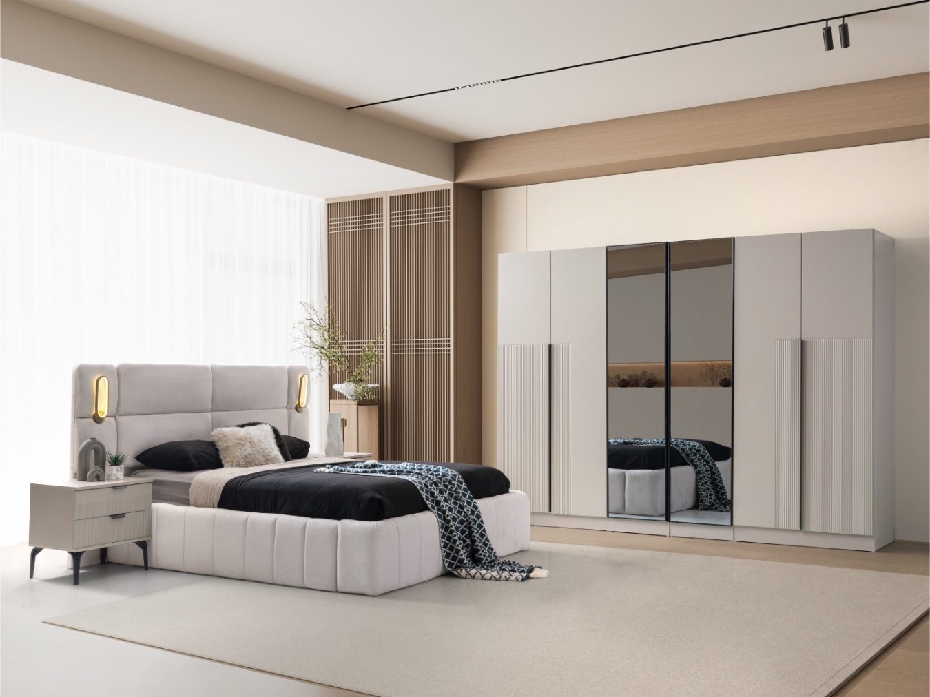 İmparator %100 MDF Modüler Yatak Odası + Baza Hediye