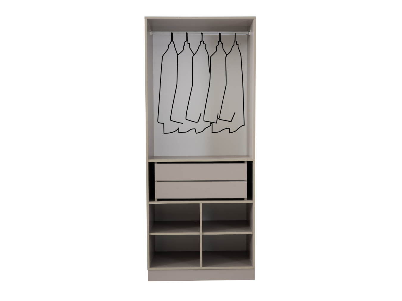İmparator %100 MDF Modüler 6 Kapaklı Dolap