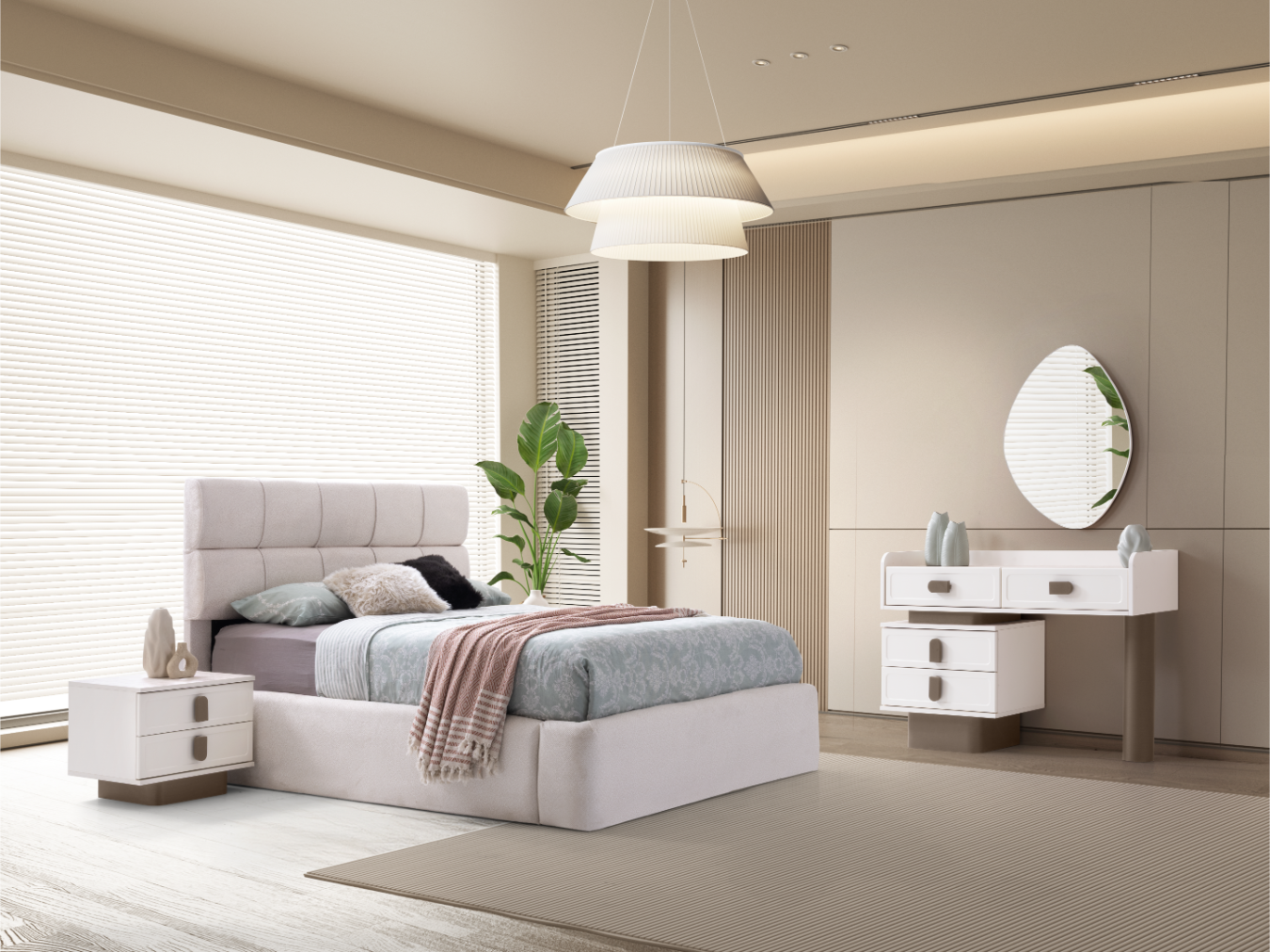 Himalaya %100 MDF Yatak Odası Takımı + Baza Hediye