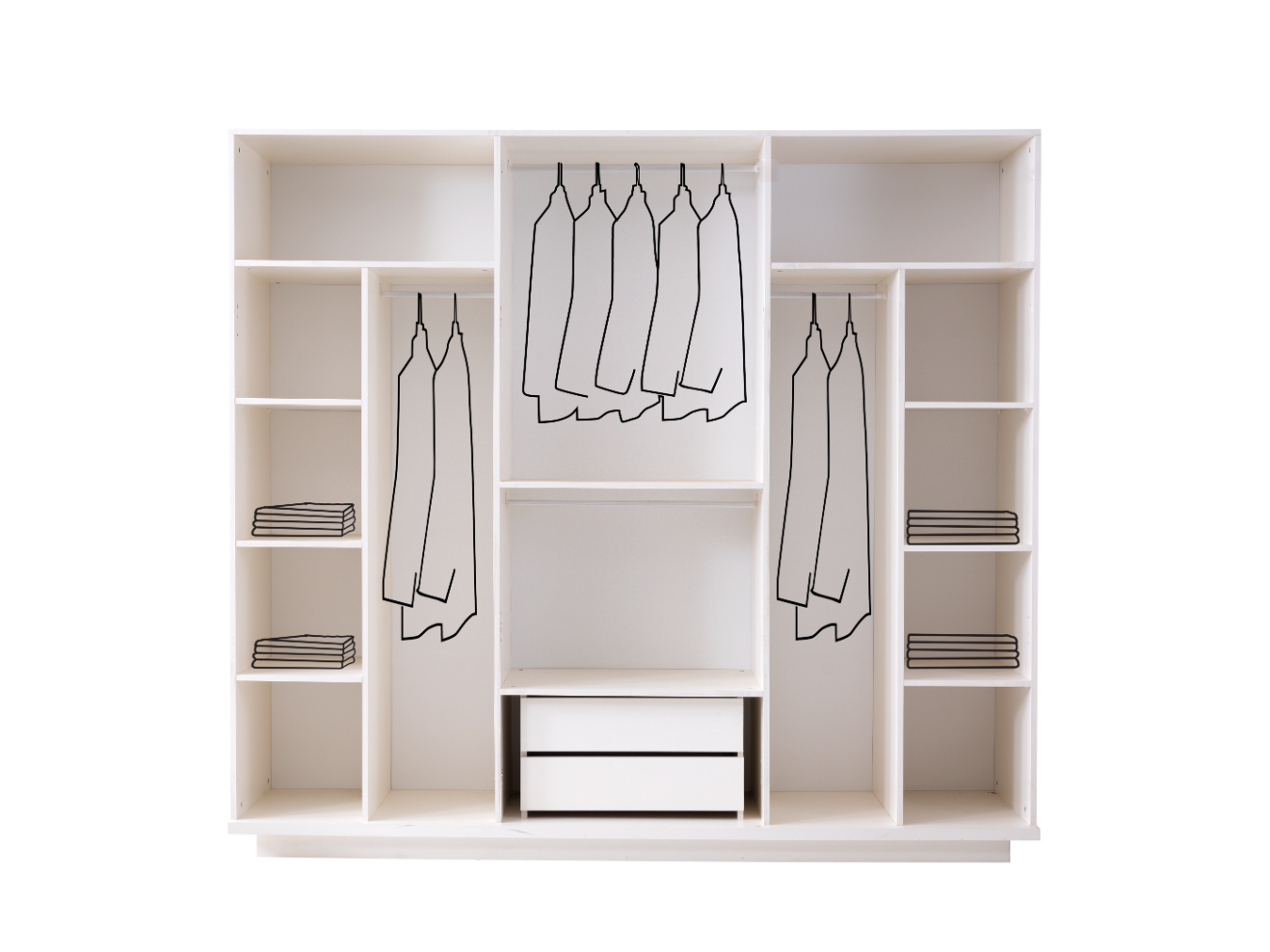 Himalaya %100 MDF 6 Kapaklı Dolap