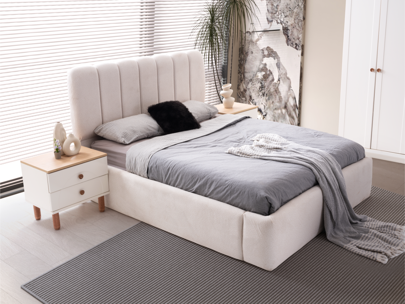 Soprano %100 MDF Yatak Odası Takımı + Baza Hediye - V Mobilya