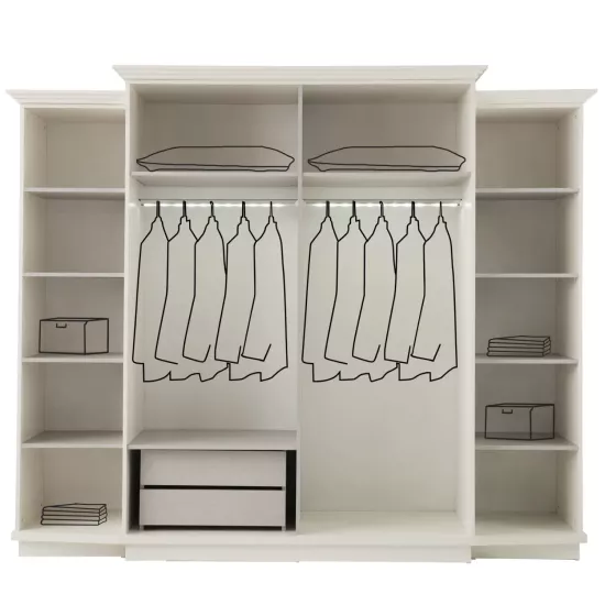  Amazon %100 MDF 6 Kapılı Dolap
