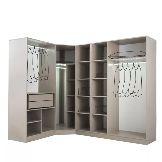 Dragos %100 MDF Köşe Dolap