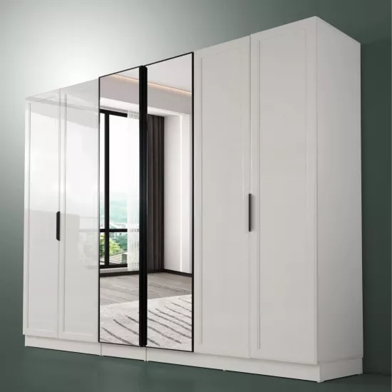 Helena %100 MDF 6 Kapılı Dolap