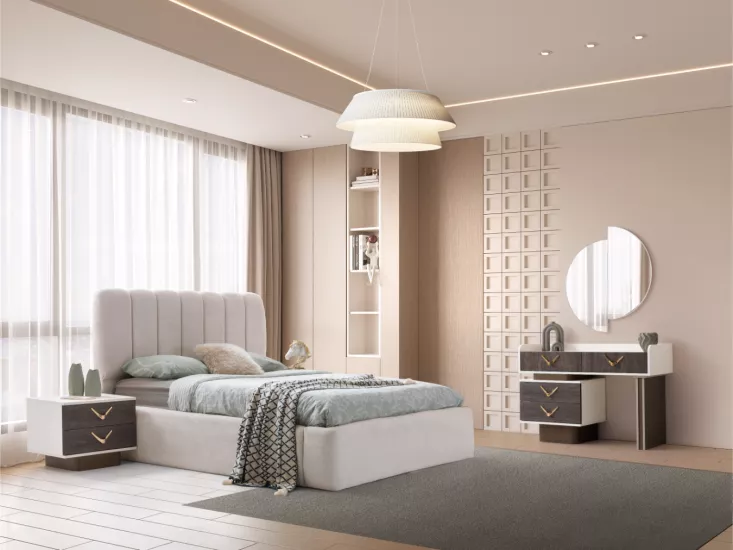 Berceste %100 MDF Yatak Odası Takımı + Baza Hediye