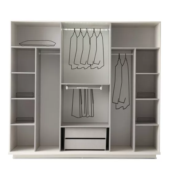 Venüs %100 MDF 6 Kapılı Dolap