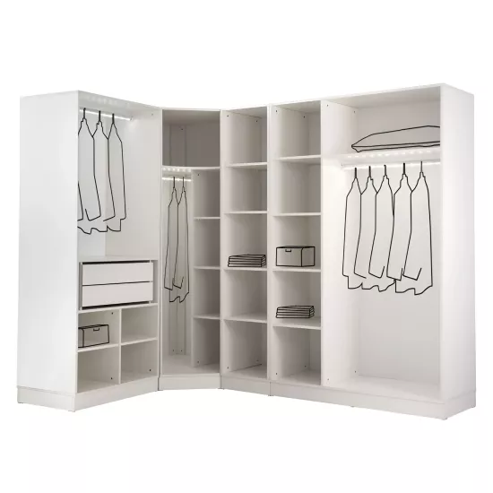 Dragos %100 MDF Köşe Dolap