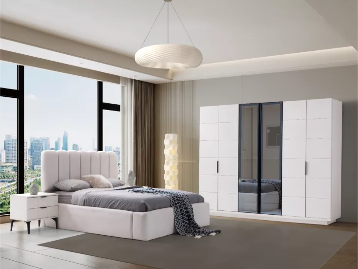 Erciyes %100 MDF Yatak Odası Takımı + Baza Hediye