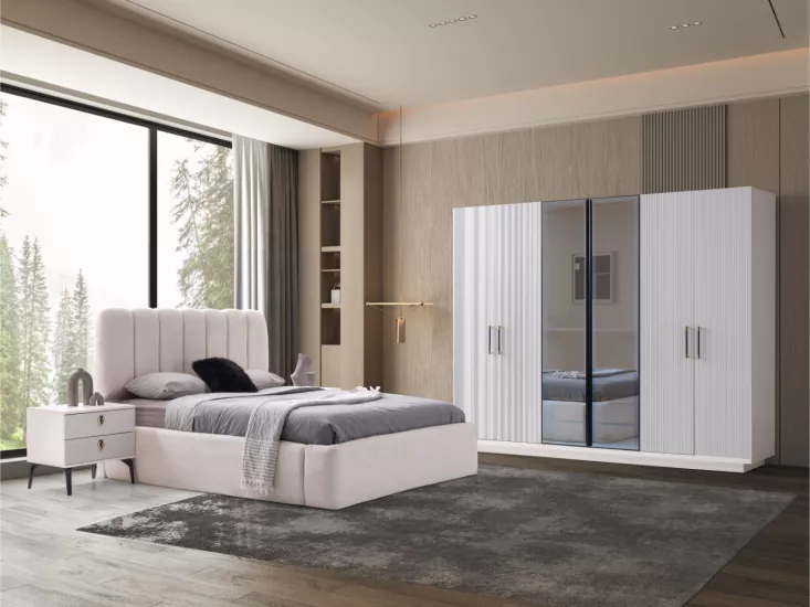 Europa %100 MDF Yatak Odası Takımı + Baza Hediye