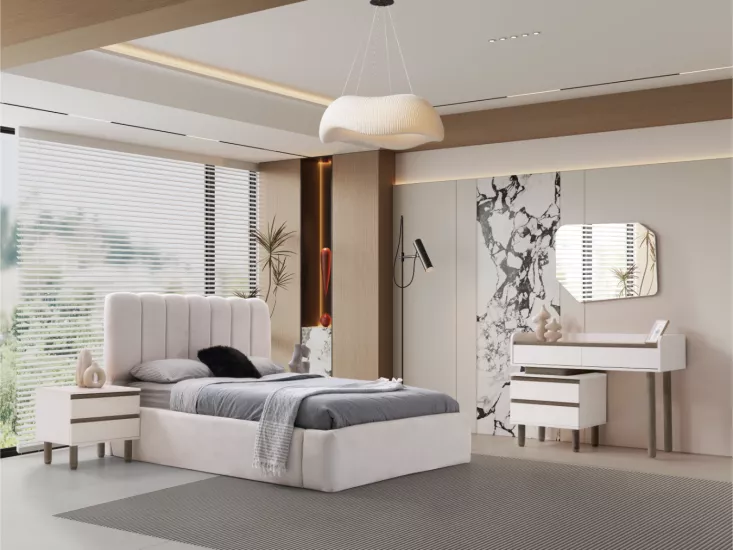 Adonis %100 MDF Yatak Odası Takımı + Baza Hediye