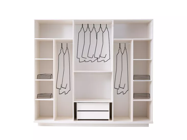 Erciyes %100 MDF 6 Kapaklı Dolap
