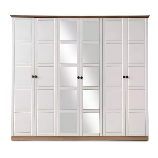 Cemre %100 MDF 6 Kapılı Dolap Aytaşı-Meşe