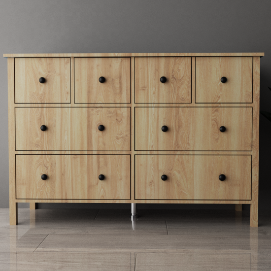 V Şifonyer %100 MDF Safir Meşe