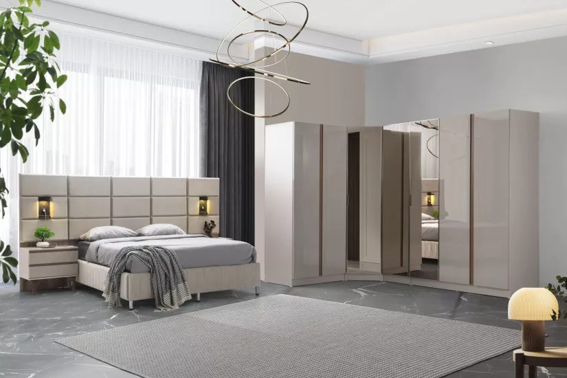 Dragos %100 MDF Köşe Yatak Odası Takımı