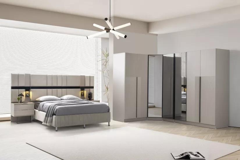 İmparator %100 MDF Köşe Yatak Odası Takımı