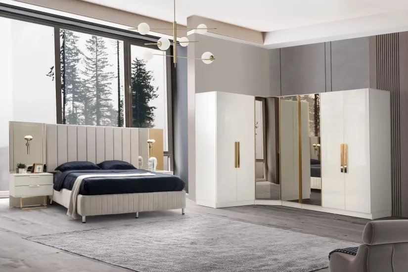 Odessa %100 MDF Köşe Yatak Odası Takımı