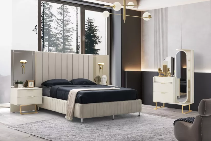 Odessa %100 MDF Köşe Yatak Odası Takımı