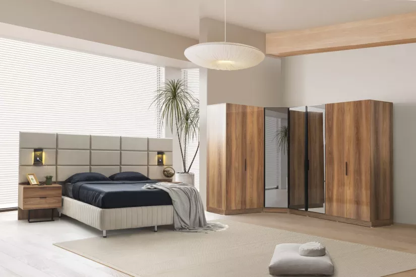 Pandora %100 MDF Köşe Yatak Odası Takımı