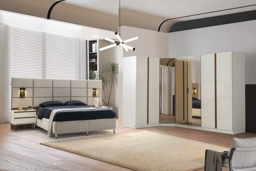 Romeo %100 MDF Köşe Yatak Odası Takımı