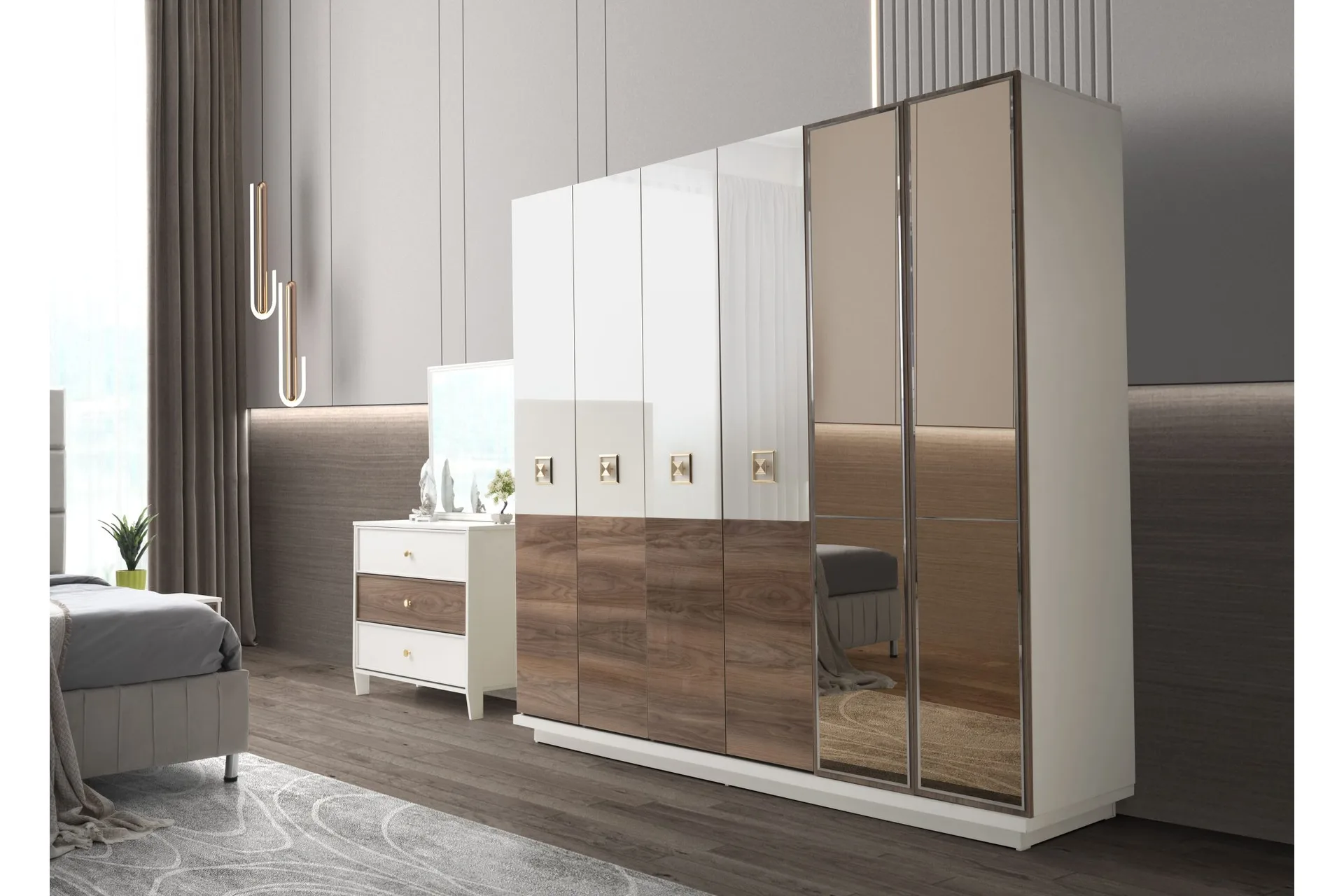 Venüs%20%100%20MDF%20Yatak%20Odası%20Takımı