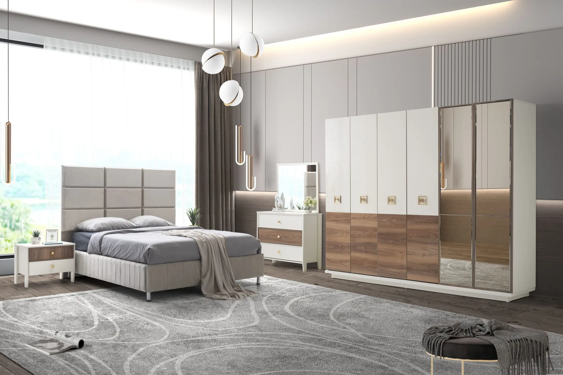 Venüs%20%100%20MDF%20Yatak%20Odası%20Takımı